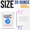 Pouring Masters 20 Ounce (600ml) Graduated Plastic Mixing Cups (Box of 12) - Paint Mixing Cups for Epoxy Resin, Art, Kitchen, Baking - Measurements in OZ and ML, 4 Different Measuring Ratios 1:1